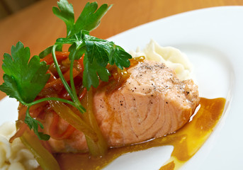 Grilled Salmon Steak