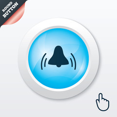 Alarm bell sign icon. Wake up alarm symbol.