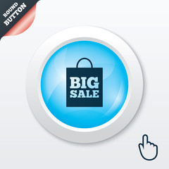 Big sale bag sign icon. Special offer symbol.