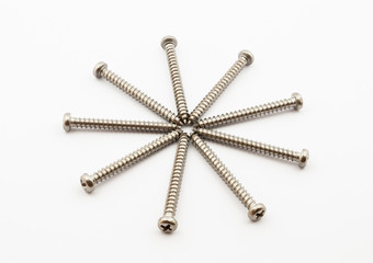 Round Pile of Stainless Steel Screws