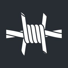 Barbed wire sign