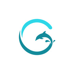 Sign the letter G, dolphin