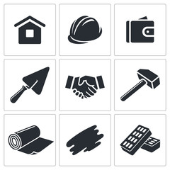 Construction and home repair icon collection