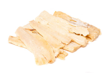 Pieces of salt cod fish