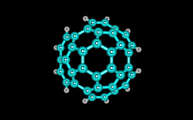 Circumtrindene molecule isolated on black