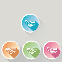 Flat design sale discount Special offer button