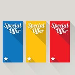 Flat design sale discount Special offer button