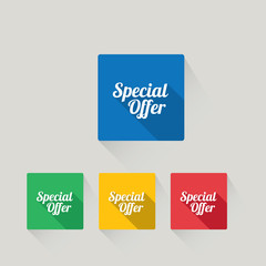 Flat design sale discount Special offer button