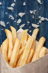 French fries with salt