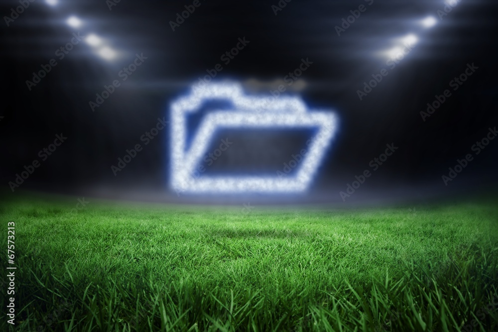 Poster Composite image of cloud in shape of open file
