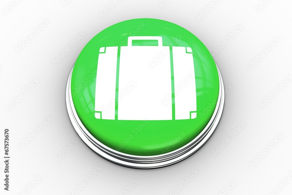 Poster Composite image of briefcase graphic on button