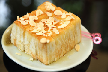 bread with honey and butter