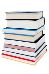 Pile of books, closeup shot