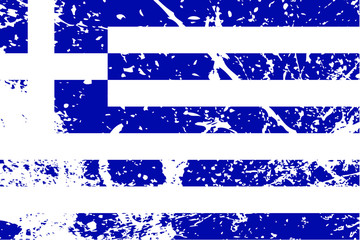 Decayed flag of Greece