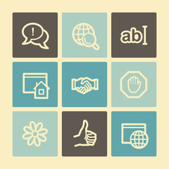 Fototapeta premium Internet web icons, buttons set