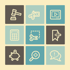 Shopping web icons, buttons set