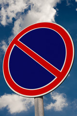 A 'No Parking' sign