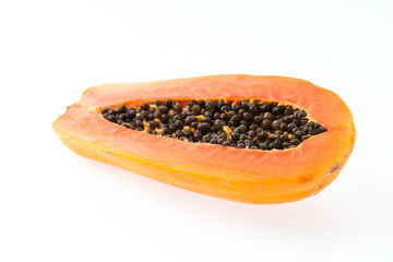 Papaya isolated on white