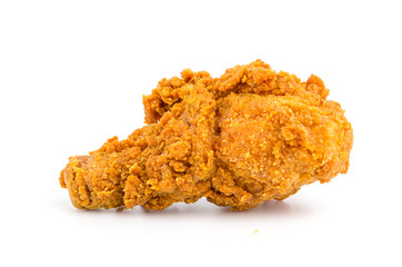 Fried chicken isolated white background
