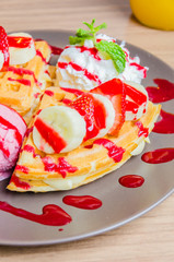 Strawberry banana pancake