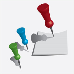 3D Push Pin and a Paper.