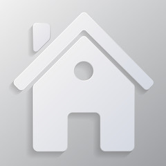 real estate icon on gray background