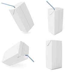 set white carton milk or juice © mirexon