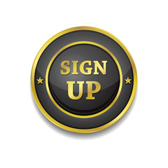 Sign Up Vector Button Icon