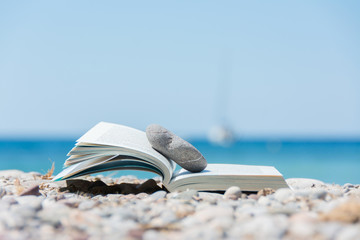 Book on the beach © puckillustrations