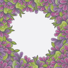 Fototapeta na wymiar Ornamenral Pattern circle floral swirls flower