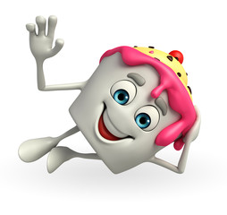 Ice Cream character is Happy pose