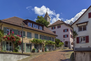 Fototapeta na wymiar street in Rapperswil, Switzerland