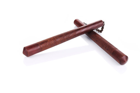 Martial arts nunchaku weapon.