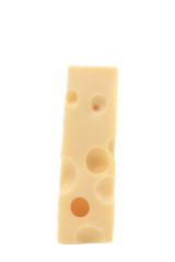 Close up of cheese slice.