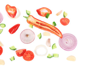 Naklejka premium Vegetables as a background.