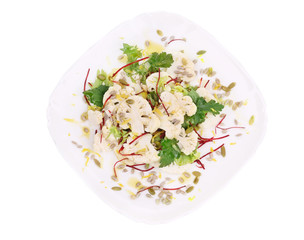 Salad with broccoli.