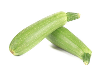 Two ripe zucchini.
