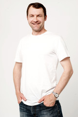Fototapeta premium Casual shot of relaxed male model