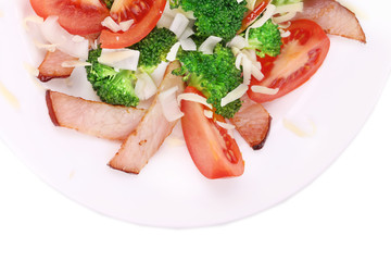 Close up of broccoli salad.