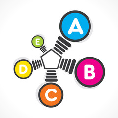 creative colorful bulb info-graphics design concept vector