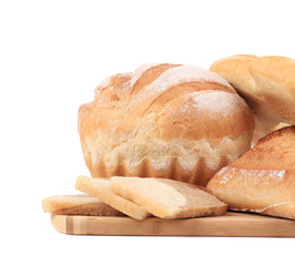Three white breads.