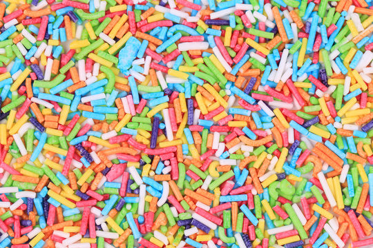 Colored sprinkles.