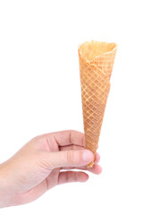 Ice-cream waffle cone.