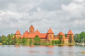 Naklejka na ściany i meble Medieval old castle in Trakai, Lithuania