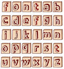 Font vector illustration.