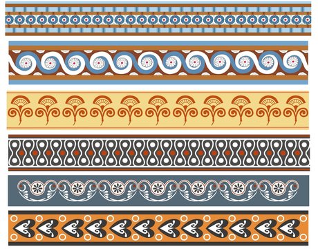 A set of ancient Minoan pattern designs