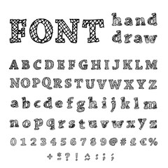 Font, Hand drawn illustration.