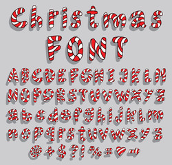 Candy cane alphabet
