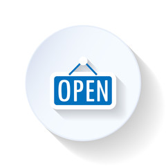 Open label flat icon