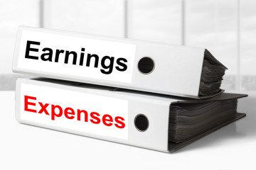 earnings expenses office binders